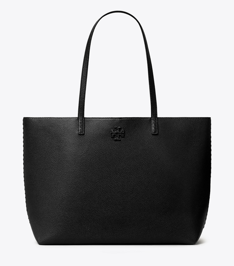 Tory Burch designer tote bags McGraw Tote in Black front