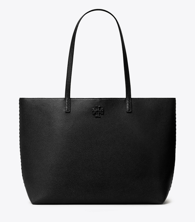 Tory Burch designer tote bags McGraw Tote in Black angle