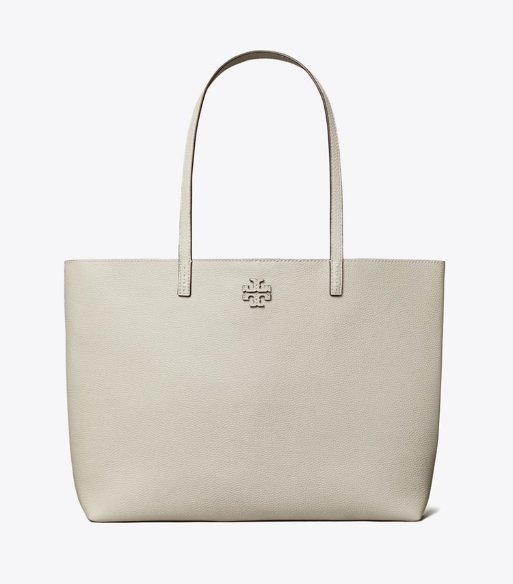 Tory Burch designer tote bags McGraw Tote in Feather Gray front