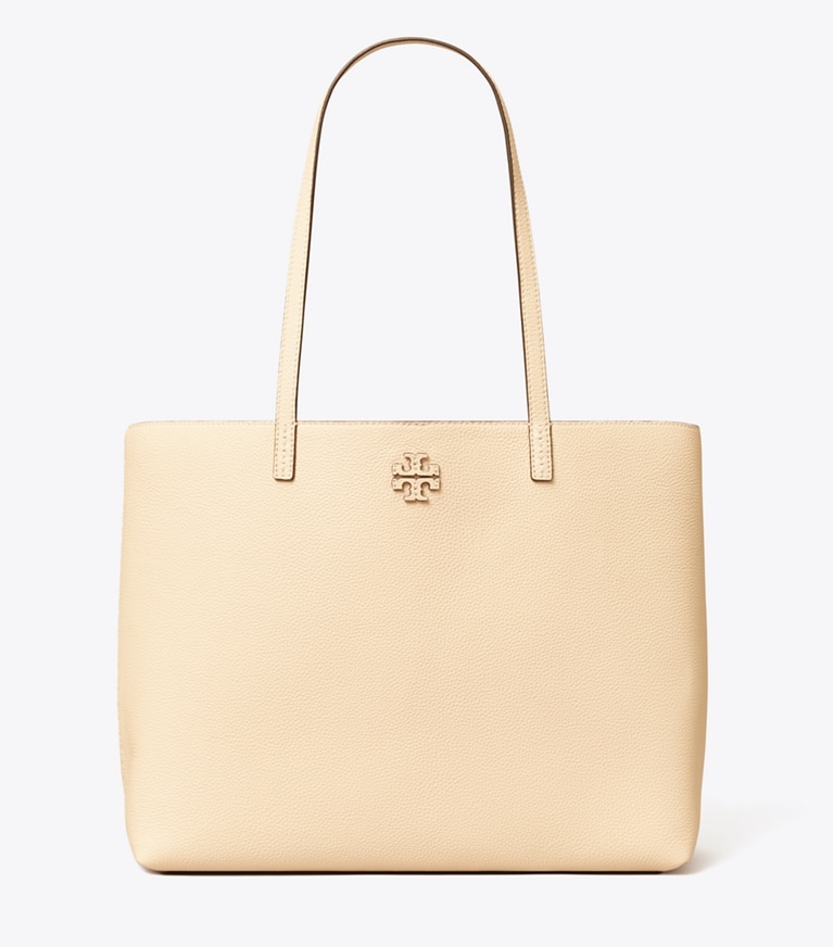 Tory Burch designer tote bags McGraw Tote in BRIE angle