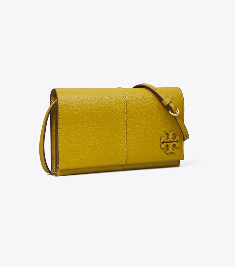 Tory Burch designer mini bags McGraw Wallet Crossbody in Cactus Green angle