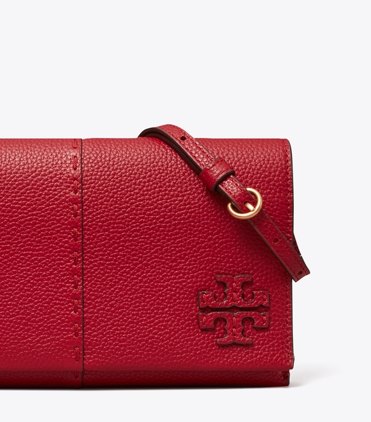 Tory Burch designer ミニバッグ マックグロー ウォレット クロスボディバッグ in TORY RED ディテール
