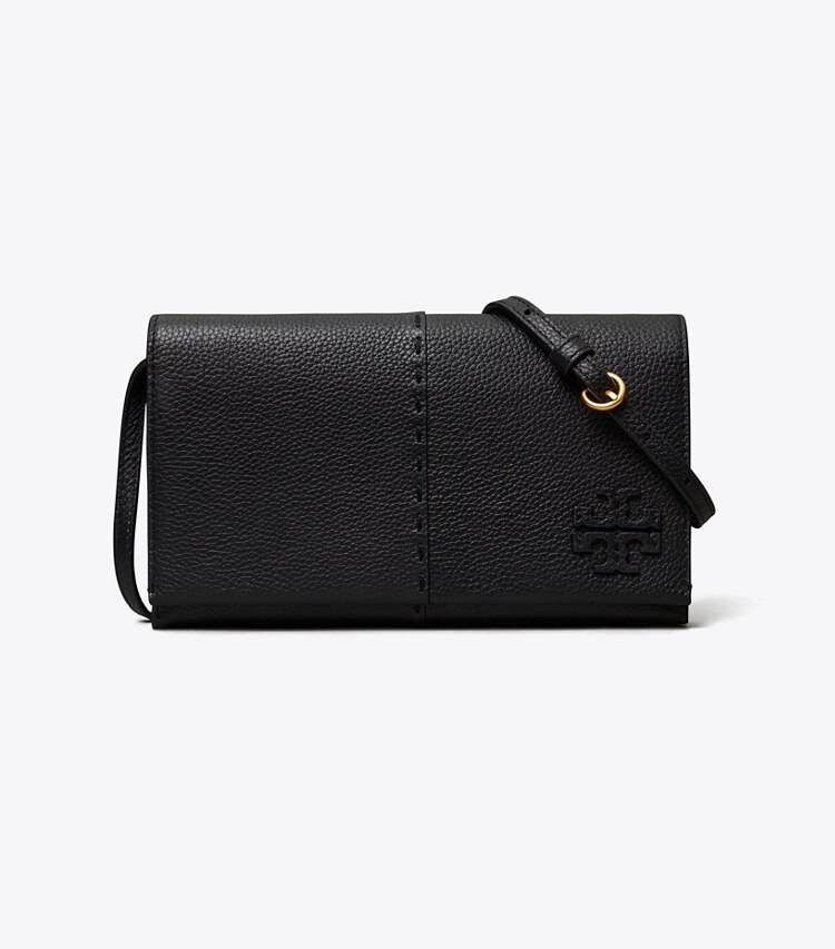 Tory Burch designer mini bags McGraw Wallet Crossbody in Black front