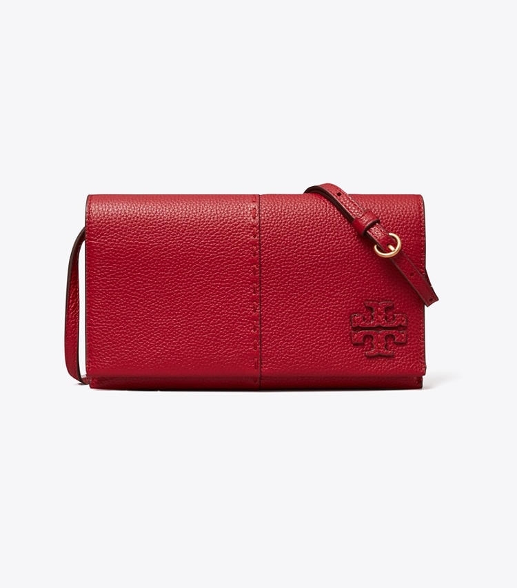 Tory Burch designer ミニバッグ マックグロー ウォレット クロスボディバッグ in TORY RED front