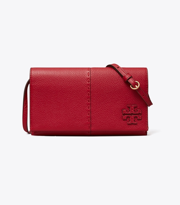Tory Burch designer ミニバッグ マックグロー ウォレット クロスボディバッグ in TORY RED angle