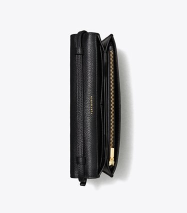 Tory Burch designer mini bags McGraw Wallet Crossbody in Black angle