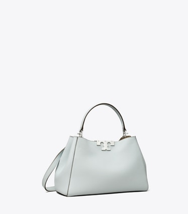 Tory Burch designer サッチェルバッグ エレノア ソフト ミディアム サッチェルバッグ in Sea angle