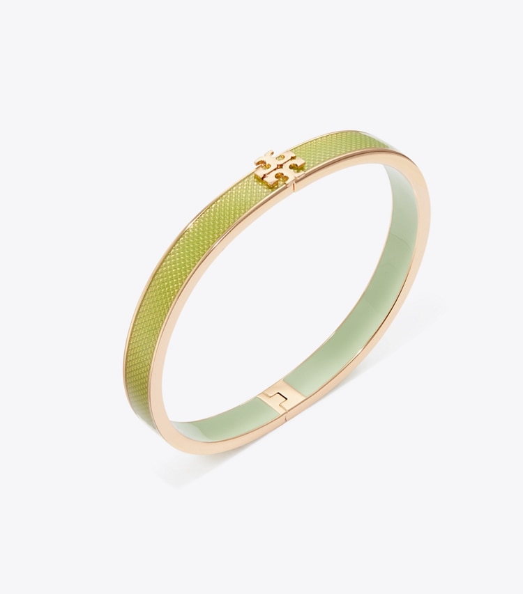 Tory Burch designer armbänder Medium Icon Emaille-Armband in Rose Gold / Mint detail