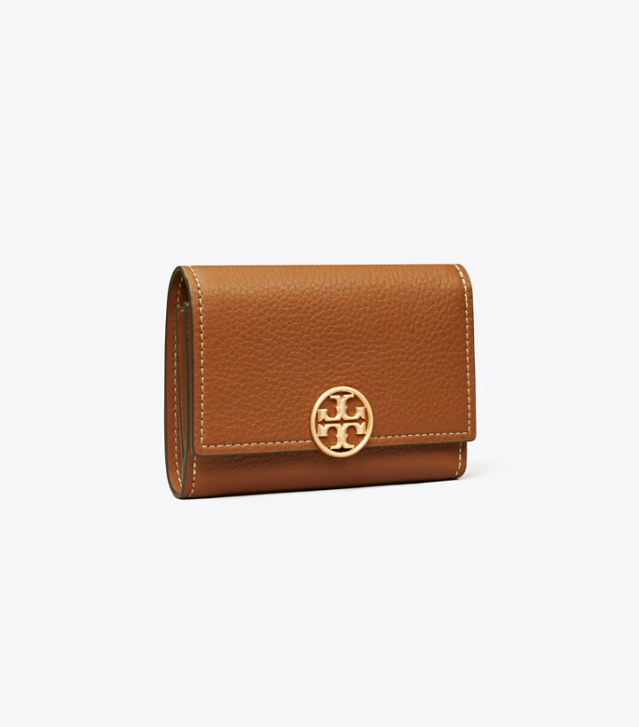 Tory Burch Miller Flap Leather Crossbody Bag in Brown
