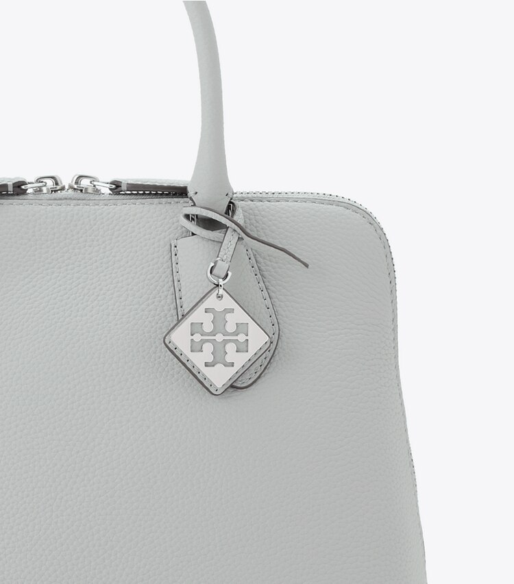 Tory Burch designer サッチェルバッグ スウィング ペブルド ミディアムバッグ in Light Granite ディテール