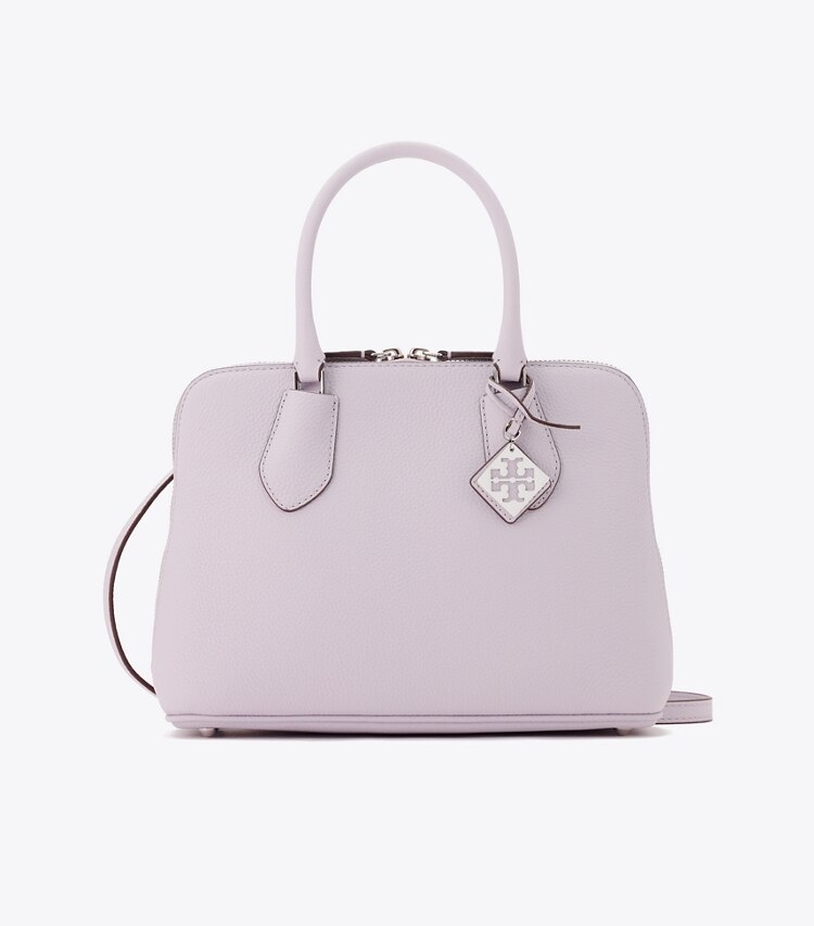 Tory Burch designer サッチェルバッグ スウィング ペブルド ミディアムバッグ in Pale Purple front