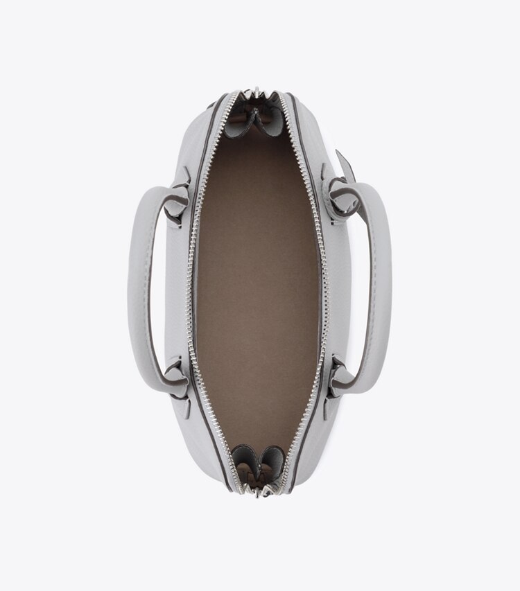 Tory Burch designer サッチェルバッグ スウィング ペブルド ミディアムバッグ in Light Granite オーバーヘッド