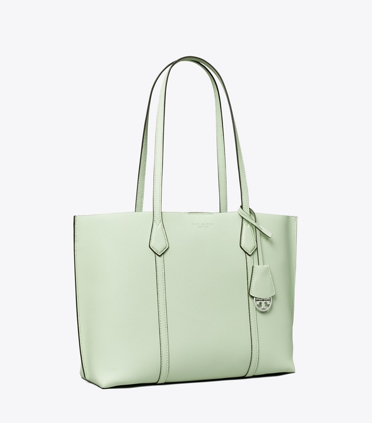 Tory Burch designer tote bags Medium Perry Tote in MEADOW MIST angle