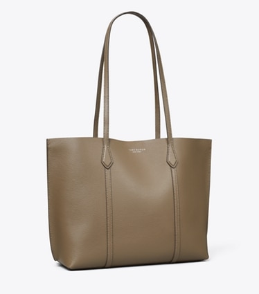 Tory Burch designer トートバッグ ペリー ミディアム トートバッグ in Wild Mushroom angle