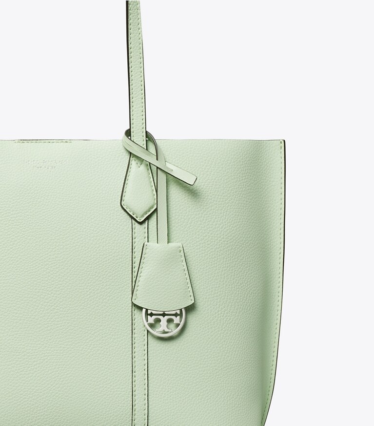 Tory Burch designer tote bags Medium Perry Tote in MEADOW MIST angle