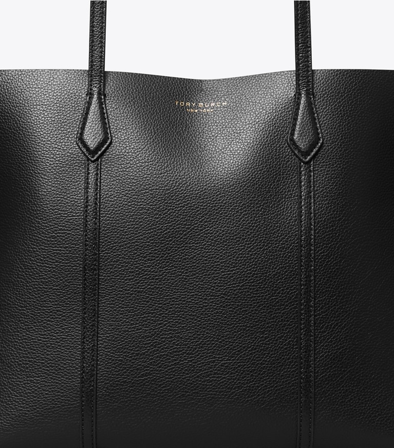 Tory Burch designer トートバッグ ペリー ミディアム トートバッグ in Black angle