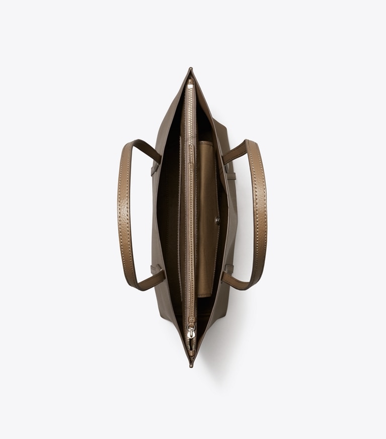 Tory Burch designer トートバッグ ペリー ミディアム トートバッグ in Wild Mushroom angle