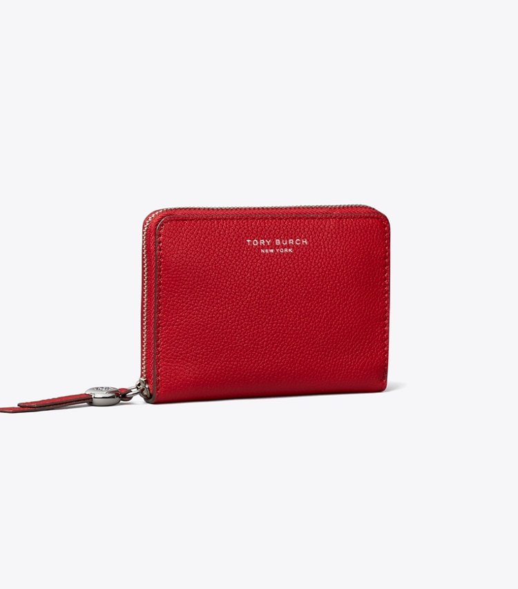 Tory Burch designer wallets Medium Romy Wallet in Tory Red angle