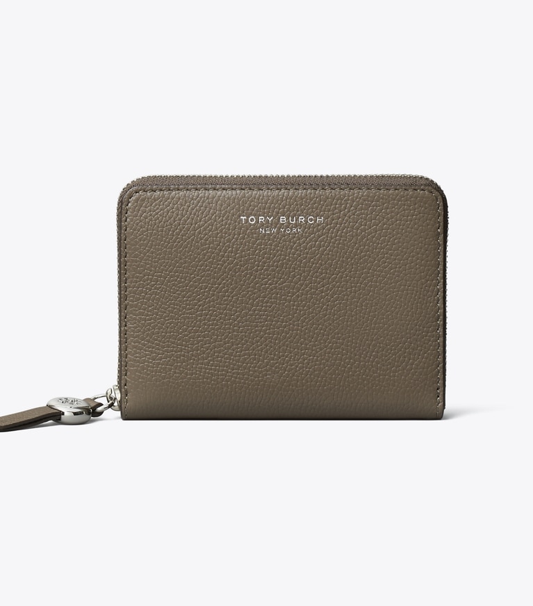 Tory Burch designer wallets Medium Romy Wallet in Wild Mushroom angle
