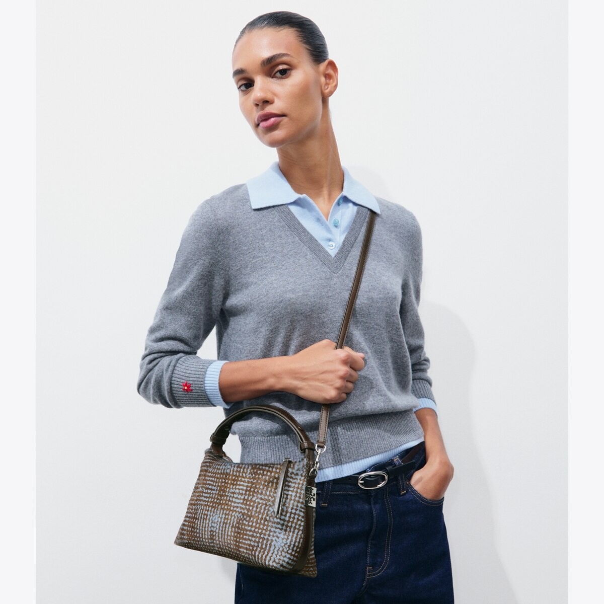 MELLOW CALF HAIR SHOULDER BAG - thumbnail 2