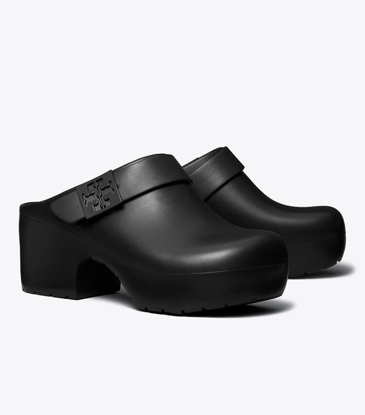 Tory Burch designer loafers Mellow Clog mit Plateausohle in PERFECT BLACK angle