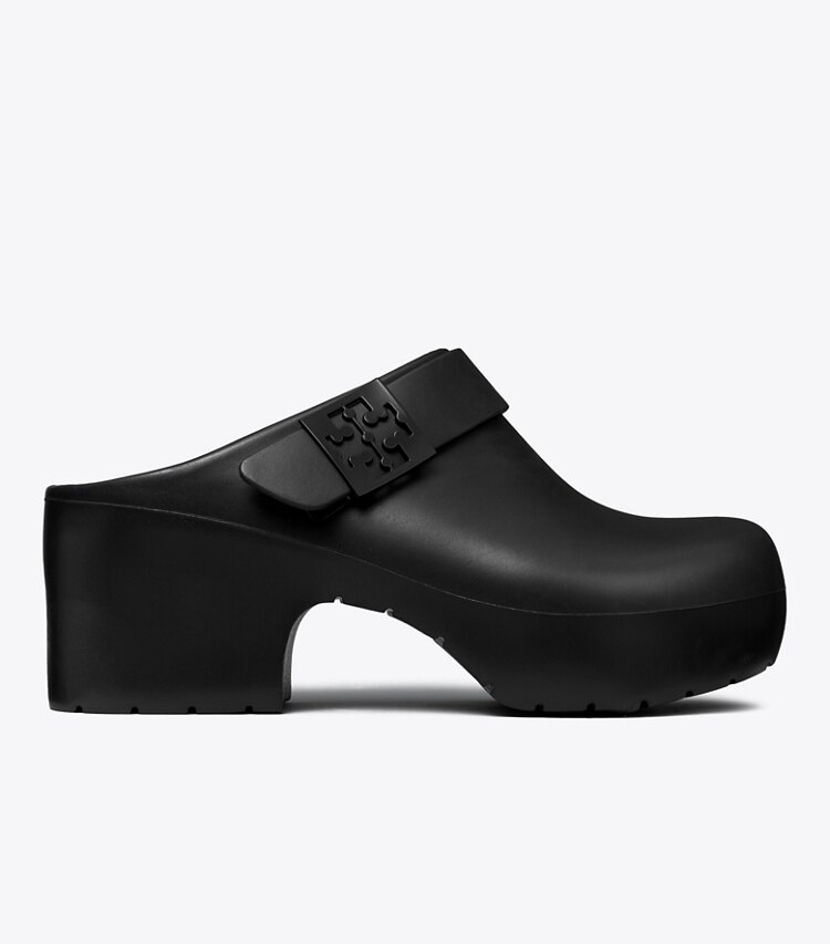 Tory Burch designer loafers Mellow Clog mit Plateausohle in PERFECT BLACK side