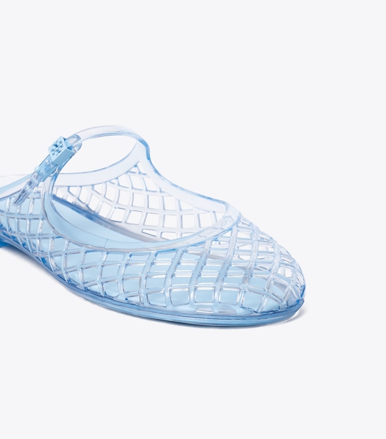 Tory Burch designer sandalen Mellow Mary Jane aus Jelly in PALE BLUE / PALE BLUE detail