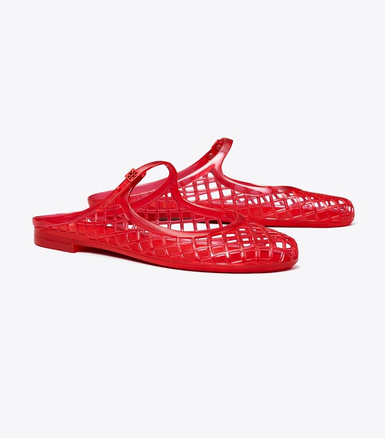 Tory Burch designer sandals Mellow Mary Jane Jelly in RED VOLCANO / RED VOLCANO angle