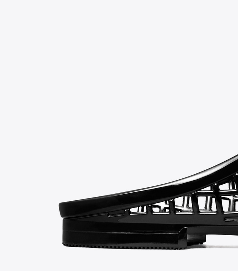 Tory Burch designer sandals Mellow Mary Jane Jelly in PERFECT BLACK / BLACK angle