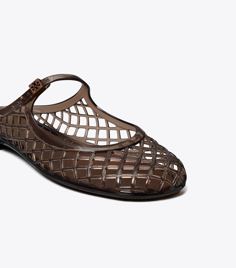 Tory Burch designer sandals Mellow Mary Jane Jelly in COCOA / COCOA angle