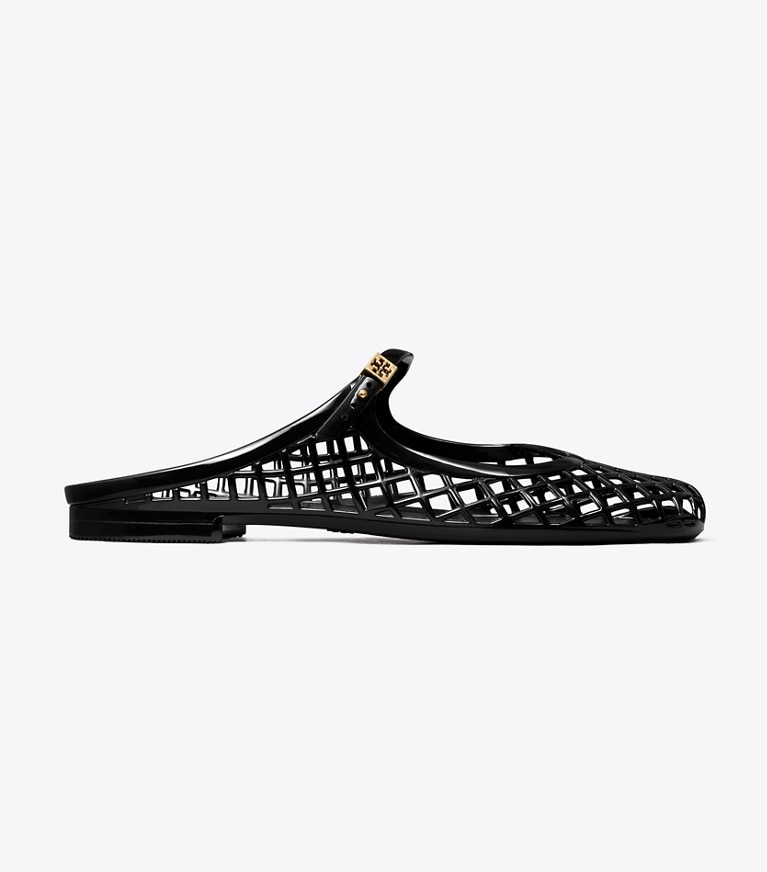 Tory Burch designer sandals Mellow Mary Jane Jelly in PERFECT BLACK / BLACK angle