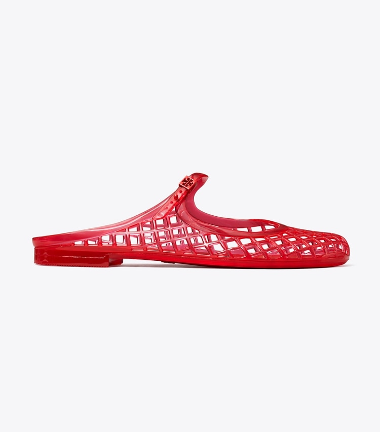 Tory Burch designer sandals Mellow Mary Jane Jelly in RED VOLCANO / RED VOLCANO side