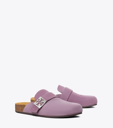 Tory Burch designer flats Mellow Mule in SOFT ORCHID angle