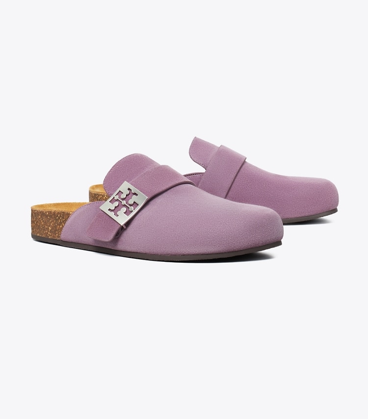 Tory Burch designer flats Mellow Mule in SOFT ORCHID angle