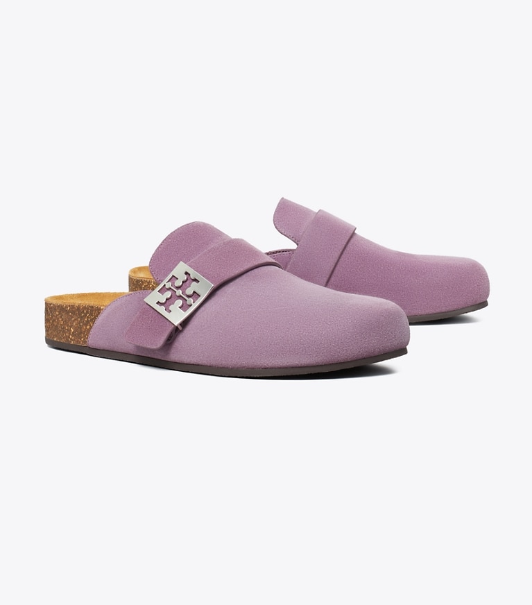 Tory Burch designer flats Mellow Mule in SOFT ORCHID angle