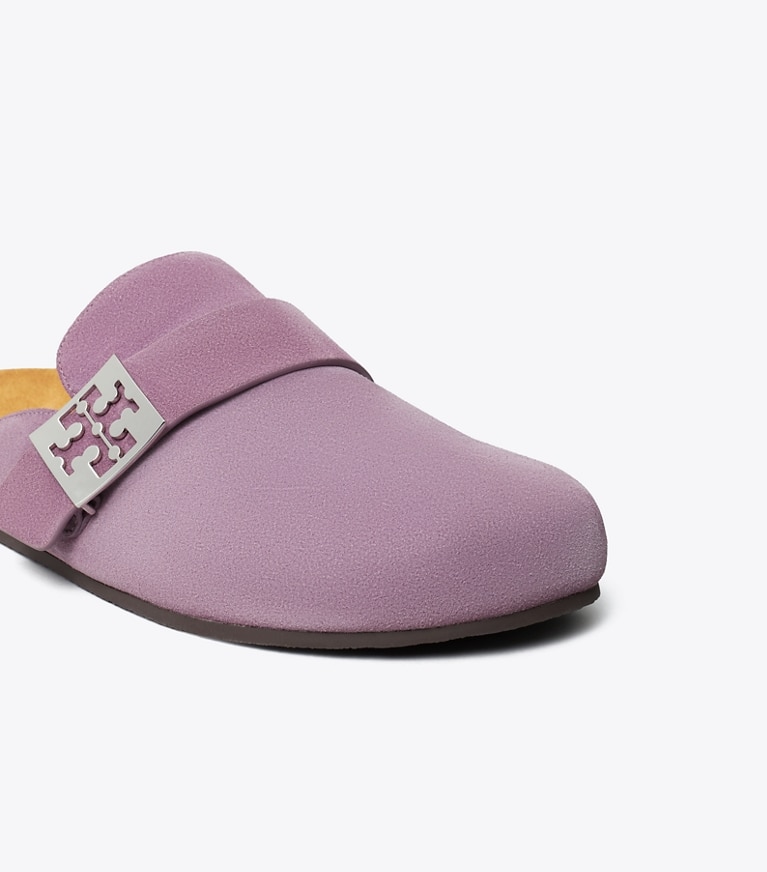 Tory Burch designer flats Mellow Mule in SOFT ORCHID angle