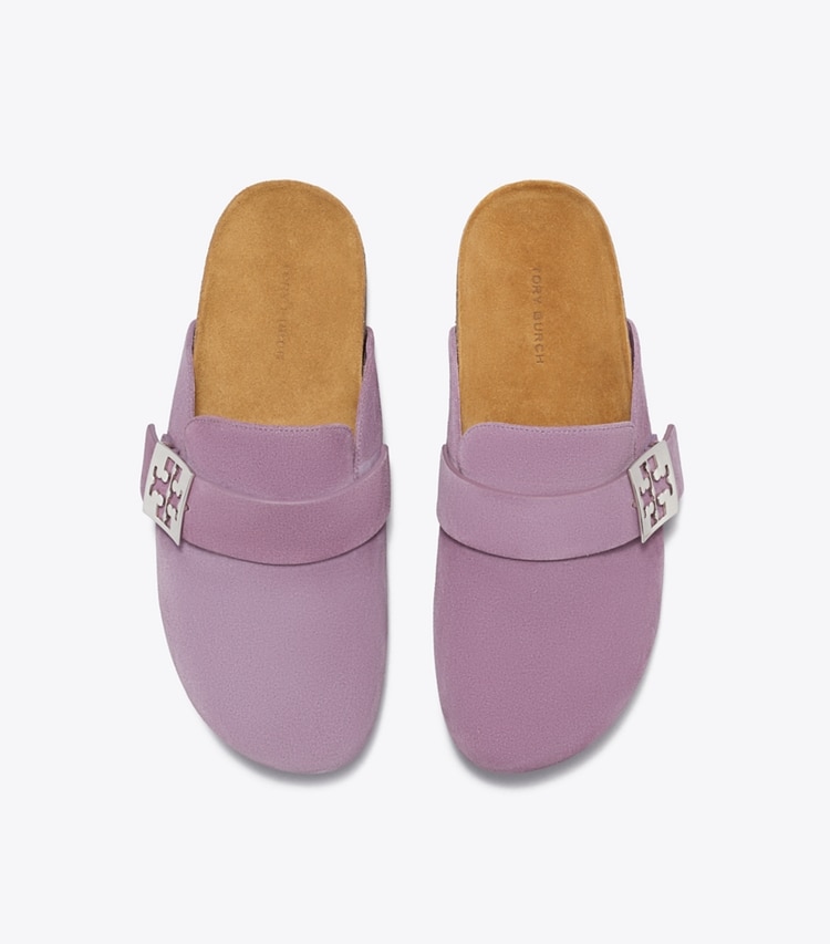 Tory Burch designer flats Mellow Mule in SOFT ORCHID overhead