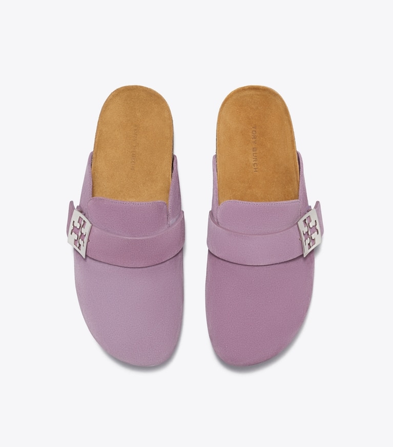 Tory Burch designer flats Mellow Mule in SOFT ORCHID angle