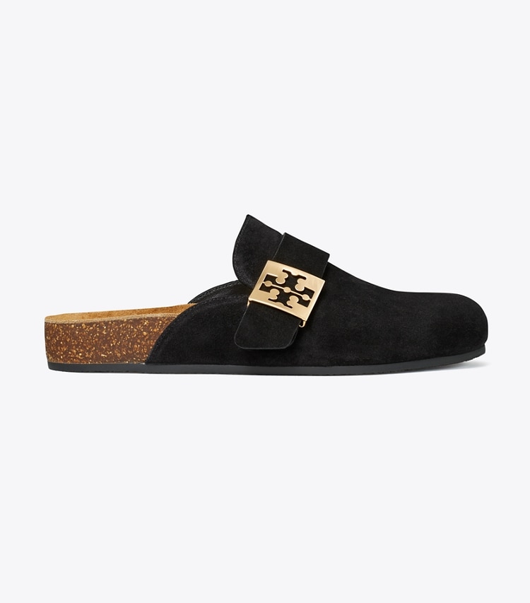Tory Burch designer flats Mellow Mule in PERFECT BLACK side