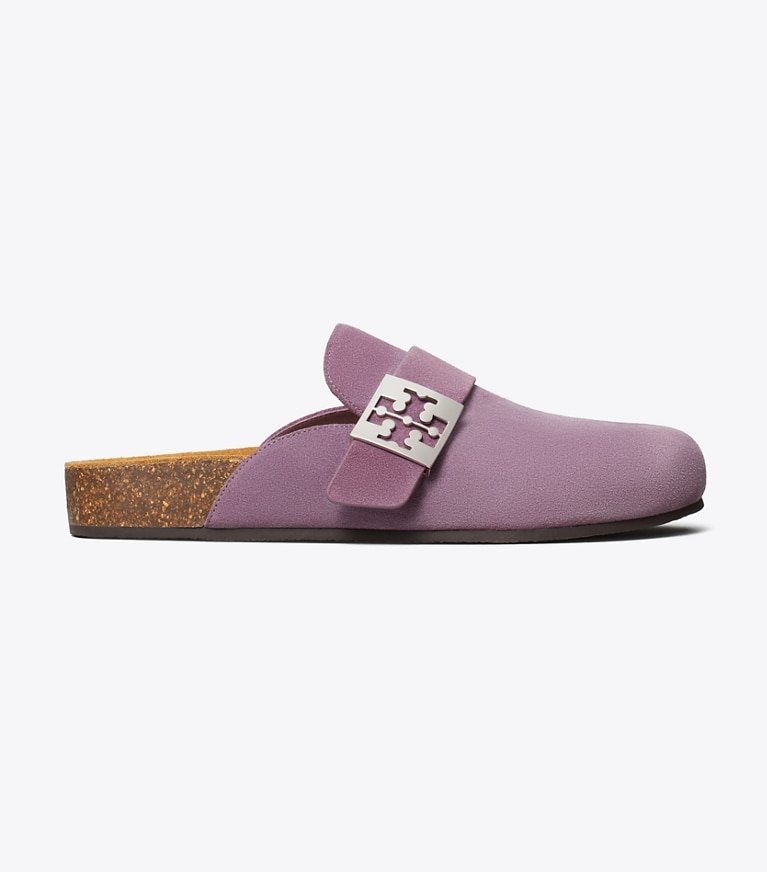Tory Burch designer flats Mellow Mule in SOFT ORCHID angle