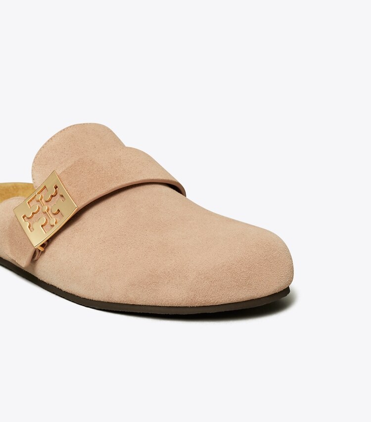 Tory Burch designer loafers Mellow Pantolette in MALVA / GOLD detail