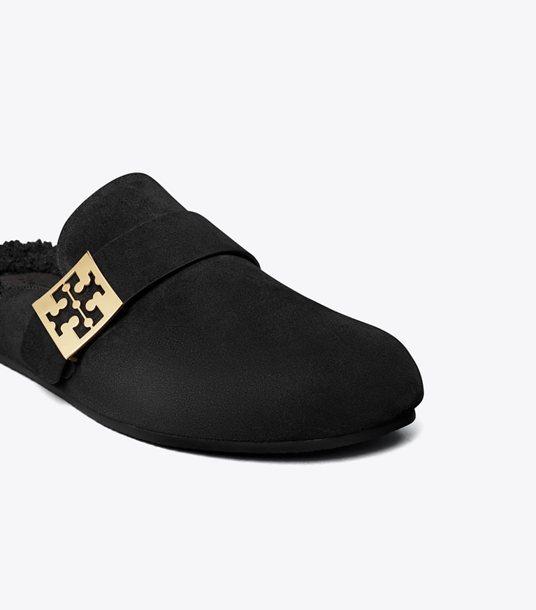 Tory Burch designer loafers Mellow Pantolette in PERFECT BLACK / PERFECT BLACK detail