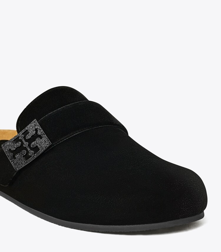 Tory Burch designer loafers Mellow Pantolette mit Pavé in PERFECT BLACK / JET detail
