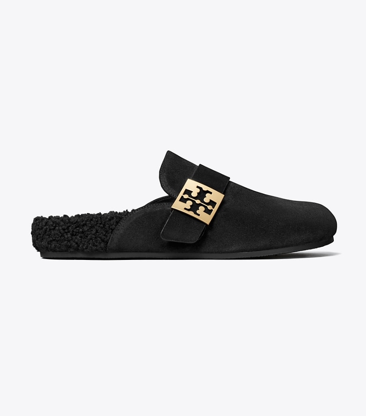 Tory Burch designer loafers Mellow Pantolette in PERFECT BLACK / PERFECT BLACK side