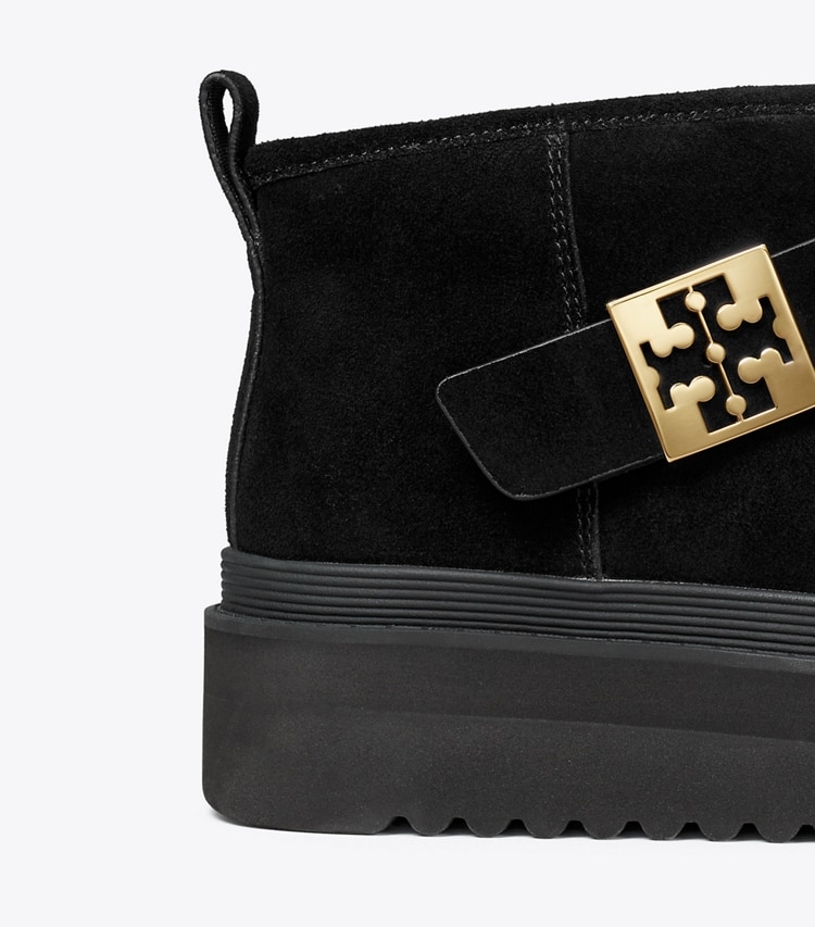 Tory Burch designer boots Mellow Platform Boot in PERFECT BLACK / GOLD detail