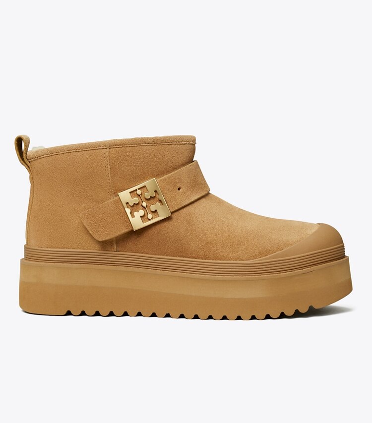 Tory Burch designer ブーツ メロー プラットフォームブーツ in CHESTNUT / GOLD side