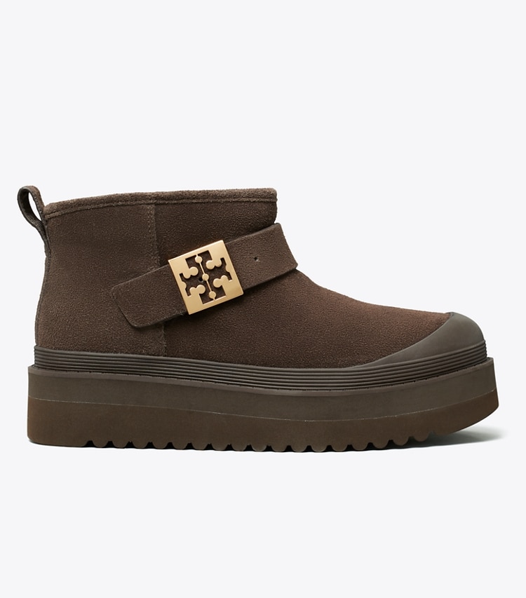 Tory Burch designer boots Mellow Platform Boot in DEEP ESPRESSO / GOLD side