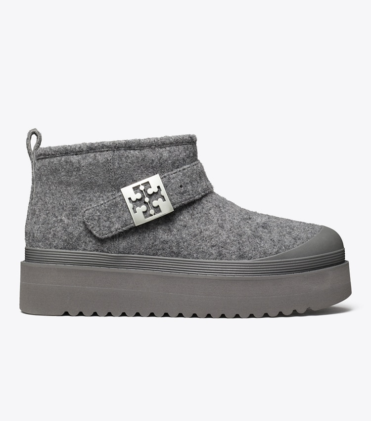 Tory Burch designer ankle boots Mellow Platform Boot in STORM CLOUD / SILVER side