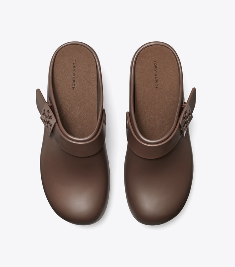 Tory Burch designer flats Mellow Platform Heeled Clog in COCONUT overhead