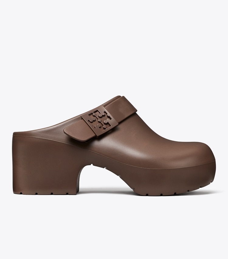 Tory Burch designer flats Mellow Platform Heeled Clog in COCONUT side